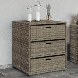 Armoire de rangement de jardin gris 55x59x69 cm r&eacute;sine tress&eacute;e