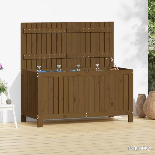 Bo�te de rangement de jardin Marron miel 121x55x64 cm Bois pin alsavelo