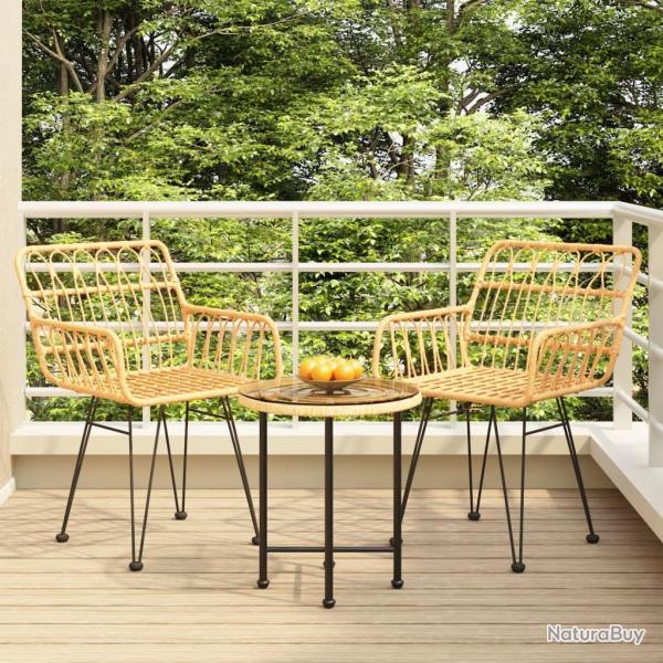 Ensemble � manger de jardin 3 pcs R�sine tress�e