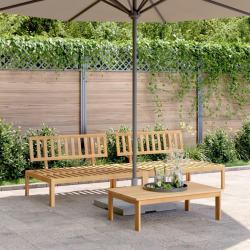Canap&eacute;s centraux palette de jardin 2 pcs bois massif d'acacia