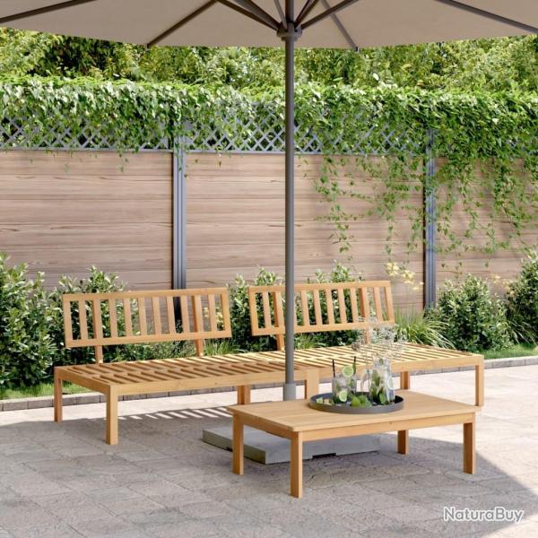 Canap�s centraux palette de jardin 2 pcs bois massif d'acacia