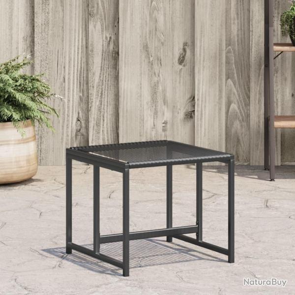 Tabourets de jardin lot de 4 noir r�sine tress�e alsavelo