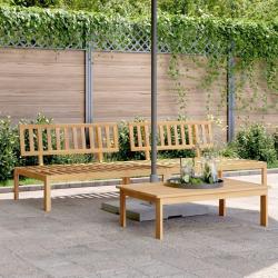 Canap&eacute;s centraux palette de jardin 2 pcs bois massif d'acacia