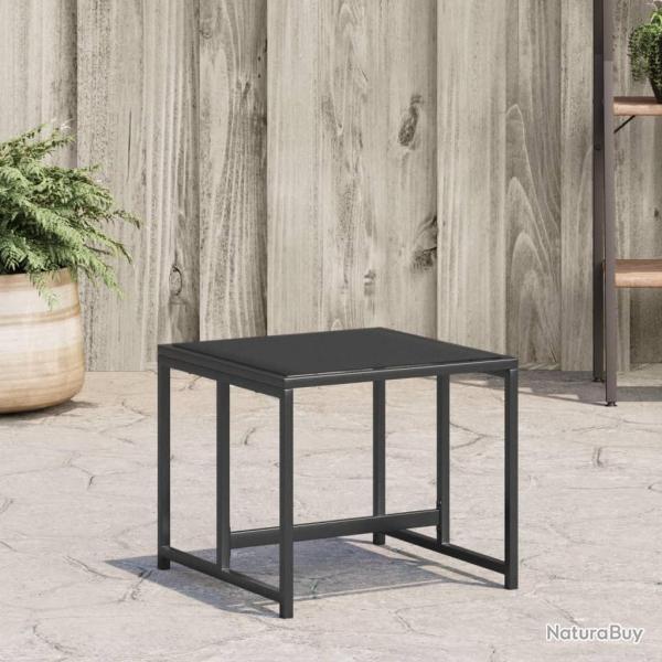 Tabourets de jardin 4 pcs noir acier et textil�ne
