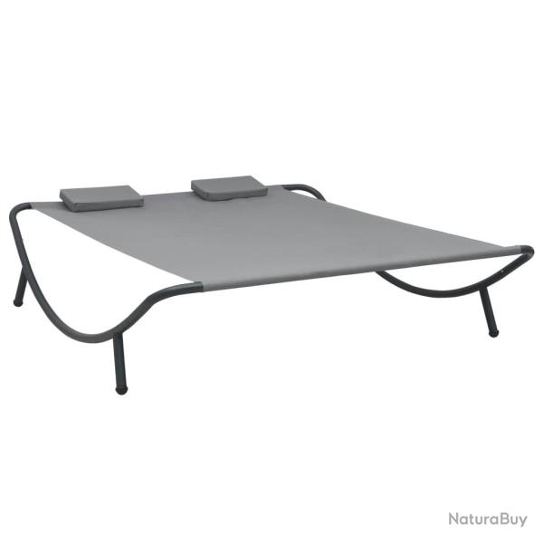 Chaise longue d'ext�rieur Tissu Anthracite