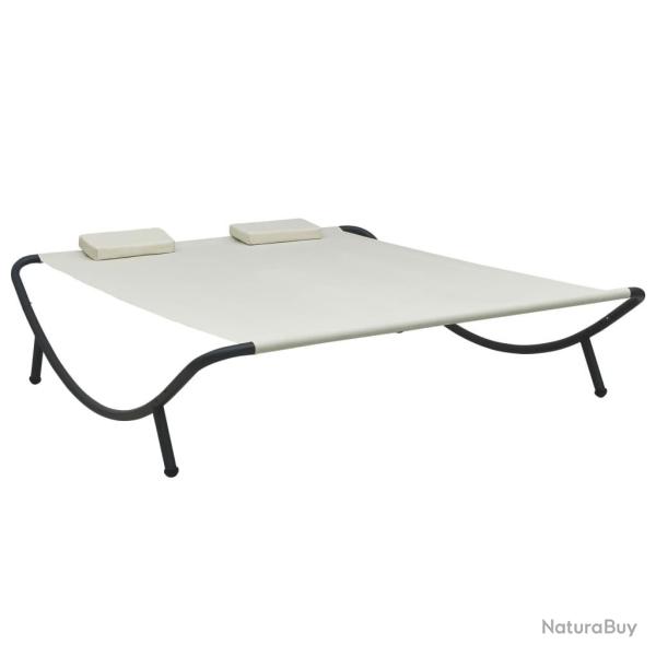 Chaise longue d'ext�rieur Tissu Cr�me