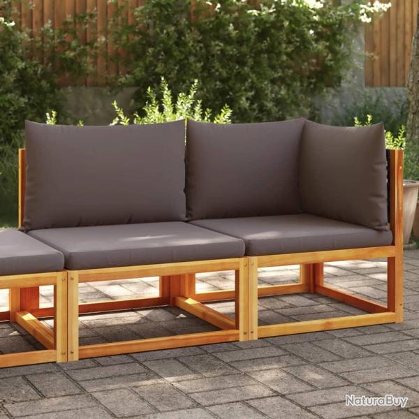 Canap� de jardin avec coussins 2 places bois massif d'acacia alsavelo