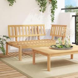 Canap&eacute; d'angle palette de jardin bois massif d'acacia