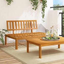 Canap&eacute; central palette de jardin bois massif d'acacia