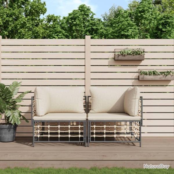 Canap�s d'angle sectionnels avec coussins 2 pcs r�sine tress�e alsavelo