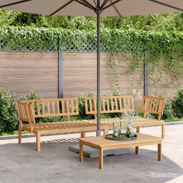 Canap�s d'angle palette de jardin 2 pcs bois massif d'acacia alsavelo