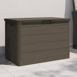 Bo&icirc;te &agrave; coussins d'ext&eacute;rieur brun 77,5x44,5x53 cm polypropyl&egrave;ne