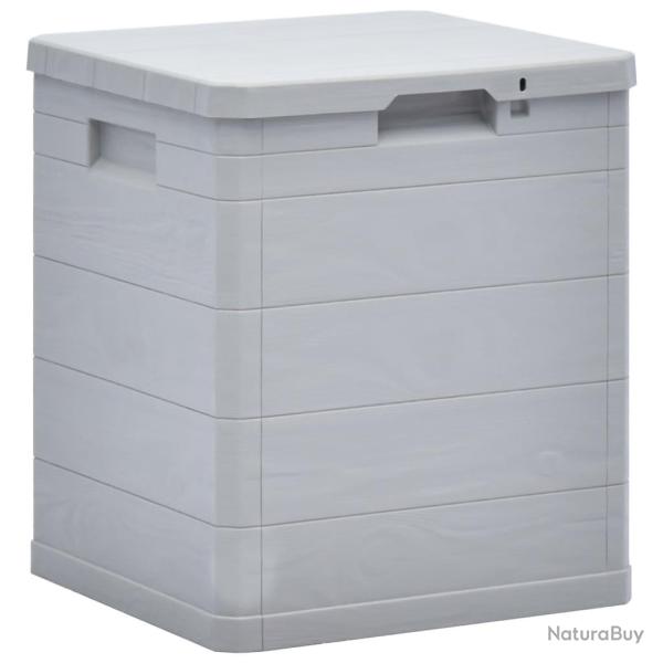 Bo�te de rangement de jardin 90 L Gris clair alsavelo