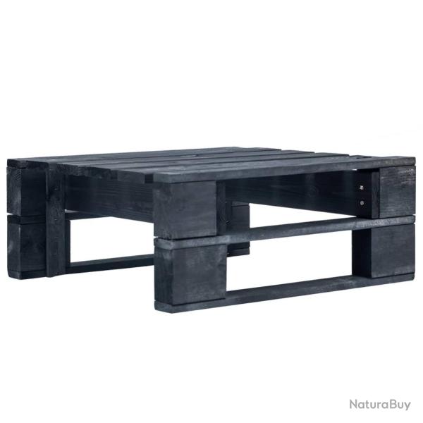 Repose-pied palette de jardin bois noir alsavelo