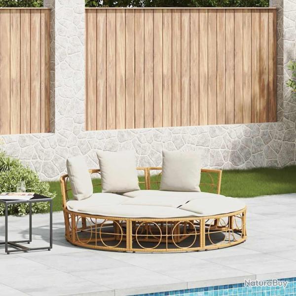 Chaise longue d'ext�rieur sans auvent r�sine tress�e