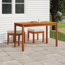 Ensemble &agrave; manger de jardin 3 pcs et coussins Acacia solide