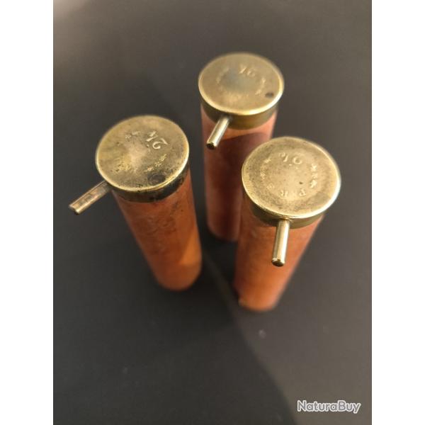 3 Cartouches  broche calibre 24 Collection PARIS bel tat.