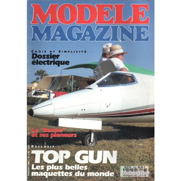 modle magazine 478 juillet 1991 , maquettes top gun, plan minacro II,
