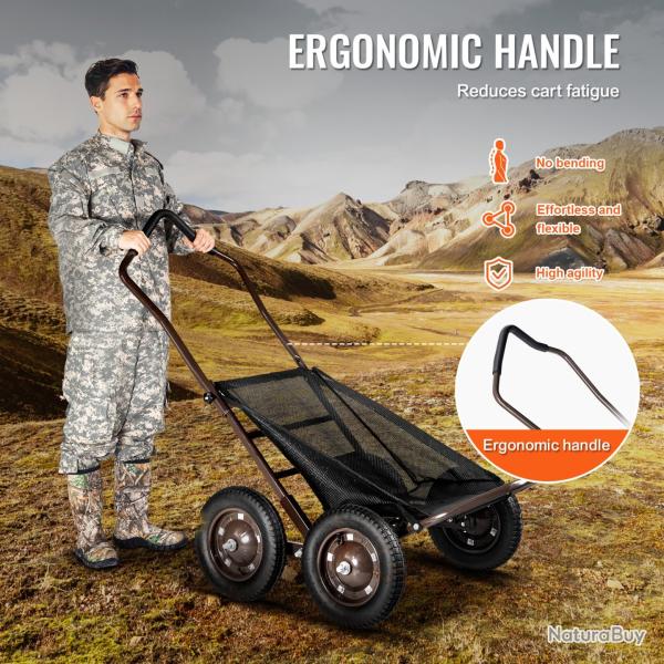 Chariot � Gibier Chariot de Transport Pliable 227 kg pour Cerfs Chasse VEVOR Haute Qualit�