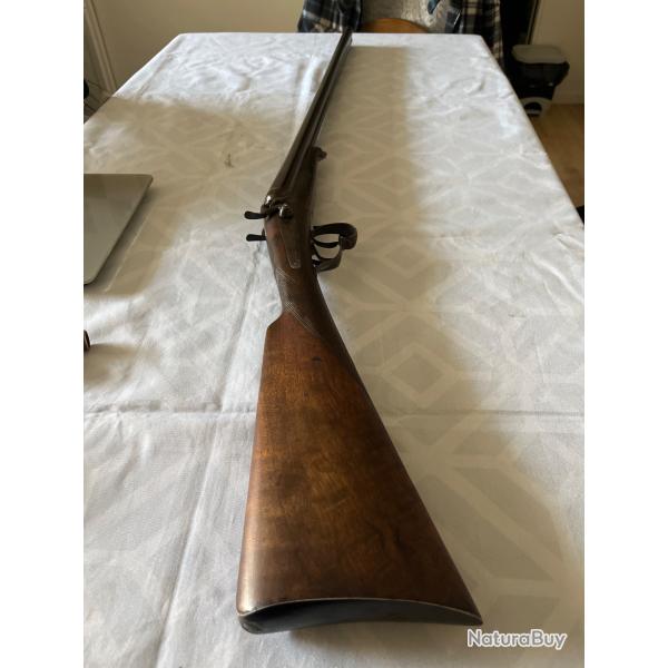 Beau fusil a chiens cal 20 cat D