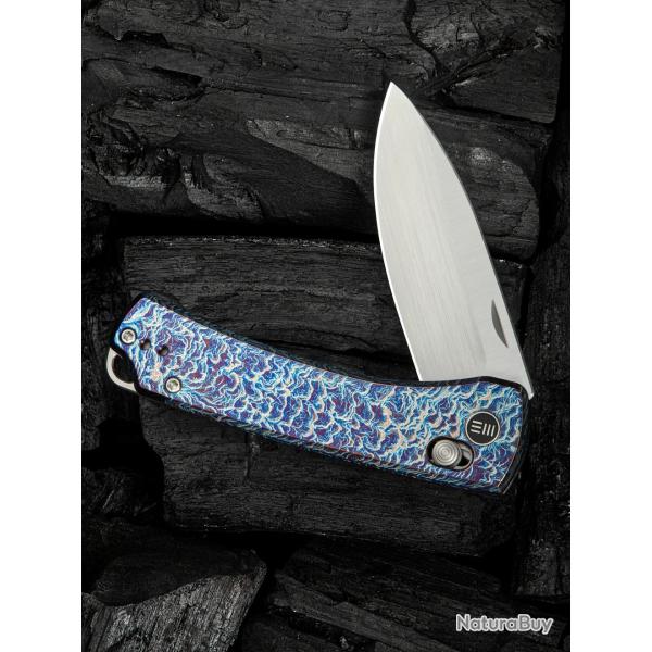 Couteau WE Knife Nightblade Blue Manche Titane Lame Acier CPM 20CV Crossbar Lock Clip IKBS WE220464