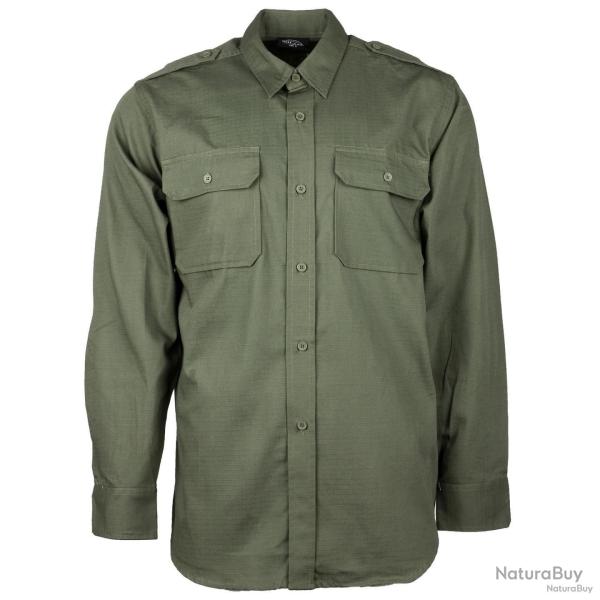 Chemise de treillis Mil-Tec coton Ripstop manches longues L Vert 1