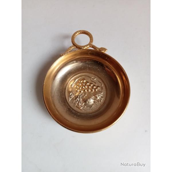 testeur de vin ancien diam�tre 7,5 cm en plaqu� or