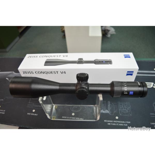 LUNETTE D'AFFUT ZEISS V4   3-12X56 RETICULE LUMINEUX 60 TOURELLE ASV A COLLIERS  NEUVE