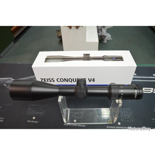 LUNETTE AFFUT APPROCHE ZEISS V4 CONQUEST 3 - 12 X56 RETICULE 20 NON LUMINEUSE A COLLIERS NEUVE
