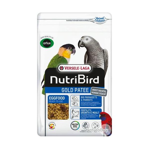 NUTRIBIRD GOLD PATEE GRANDE PERRUCHE ET PERROQUET 1KG