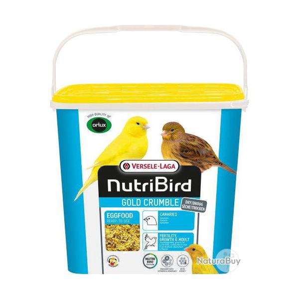 NUTRIBIRD GOLD CRUMBLE PATEE SEICHE CANARI 4KGS
