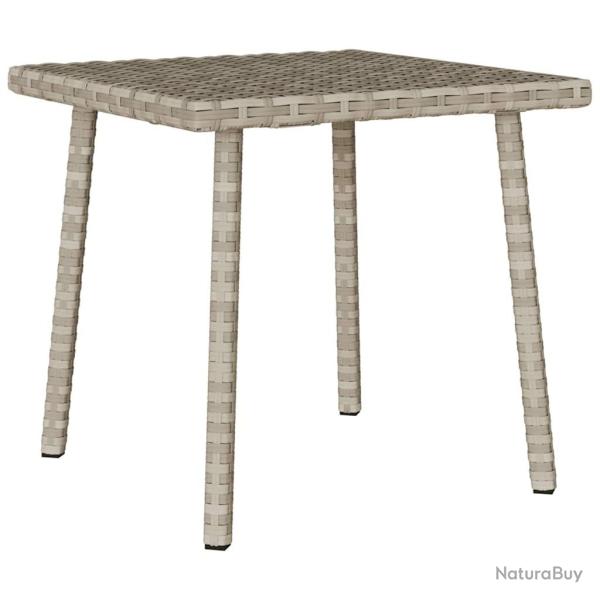 Table basse de jardin rectangulaire gris clair r�sine tress�e