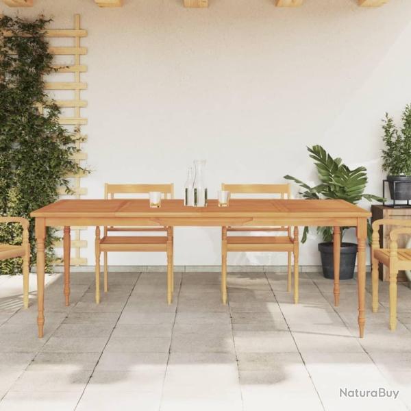 Table Batavia 200x100x75 cm Bois de teck solide alsavelo