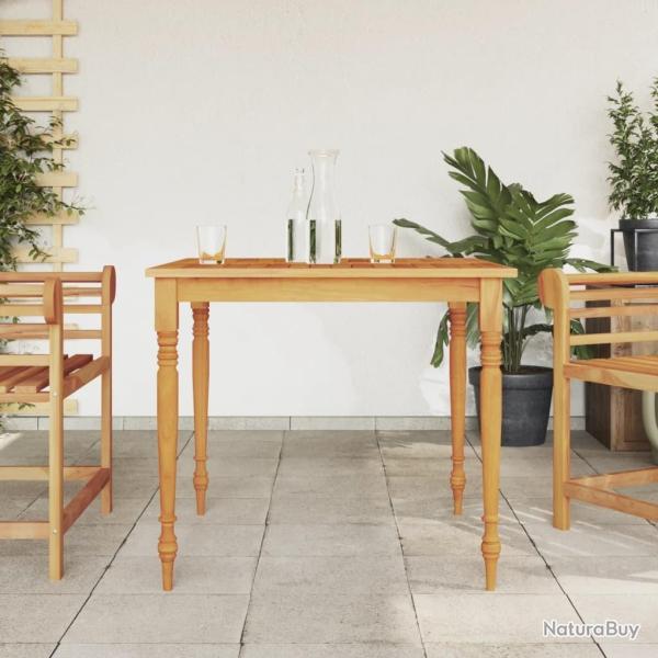 Table Batavia 85x85x75 cm Bois de teck solide alsavelo