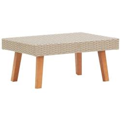 Table basse de jardin R&eacute;sine tress&eacute;e Beige