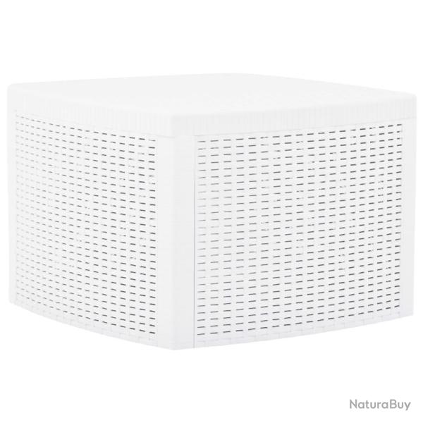 Table d'appoint Blanc 54x54x36,5 cm Plastique alsavelo