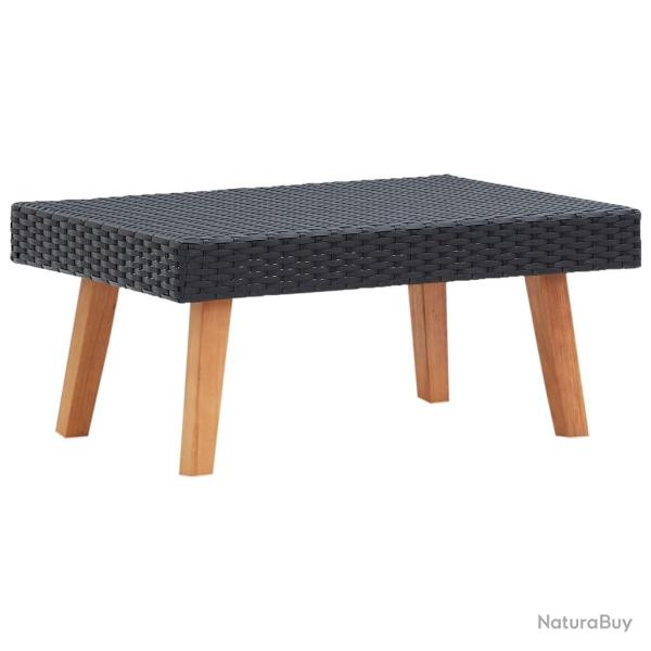 Table basse de jardin R�sine tress�e Noir