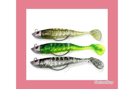 Lot 8 Leurres Pêche Souples – Queue Twister, Couleurs Vives, Pour Brochet, Truite, Perche, Eau Douce, 6g