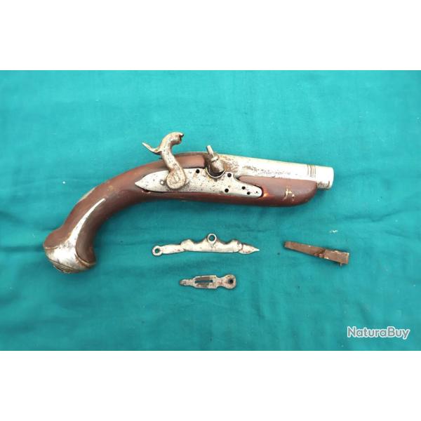 ...Pistolet � silex transform� percussion de Marine 1840 de   Nantes   ( Livr� par Happy post 11�)