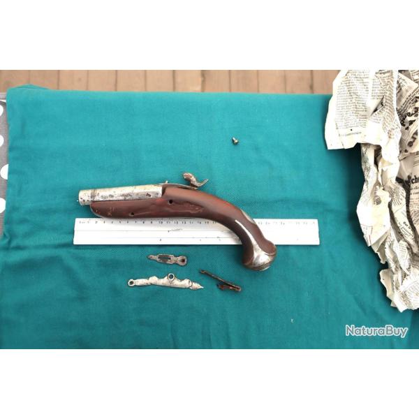 ...Pistolet � silex transform� percussion de Marine 1840 de   Nantes   ..envois avec ...BPOST 13�+Fr