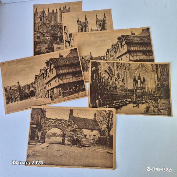 Lot de 6 grandes cartes ou documents historiques des ann�es 40