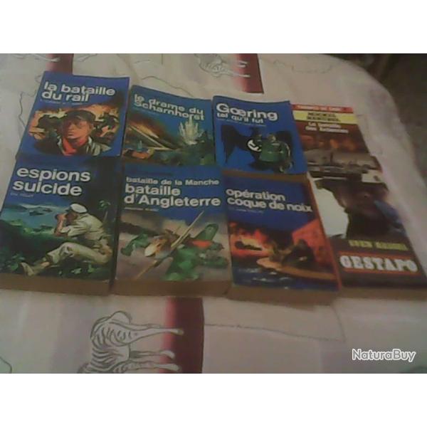 lot de 8 livres de poches sur la deuxi�me guerre mondiale