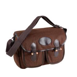 Sac de chasse en loden/cuir