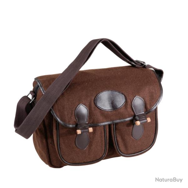 Sac de chasse en loden/cuir