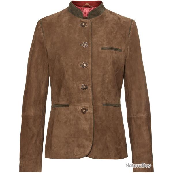 Veste janker en cuir Couleur Cognac vert rouge