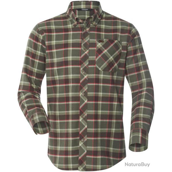 Chemise de chasse Charles Couleur Carreaux verts et rouges