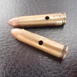 Lot de 2 cartouches neutralis&eacute;es calibre 30 M1 pour manipulation ou d&eacute;co USM1