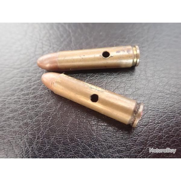 Lot de 2 cartouches neutralis�es calibre 30 M1 pour manipulation ou d�co USM1