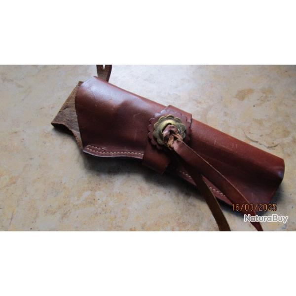 holster �tui cuir mod�le ceinture cowboy revolver cuir �pais sh�rif  pour ceinturon RDC
