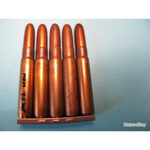 Un clips de 5 cartouches Cal 9 x 56  M (Mauser )par Kynock